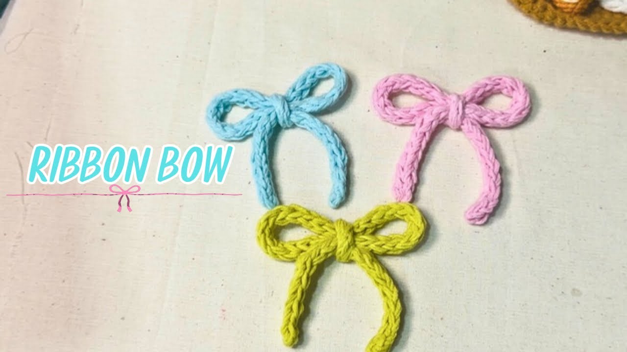How to crochet a ribbon bow🎗️🎀🎗️ | So Cute❤️❤️