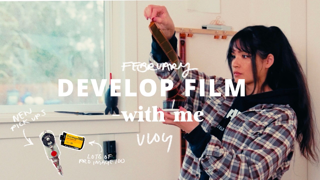 a kodak pro image 100 winter, trying a new lens, develop film with me | VLOG EP 009