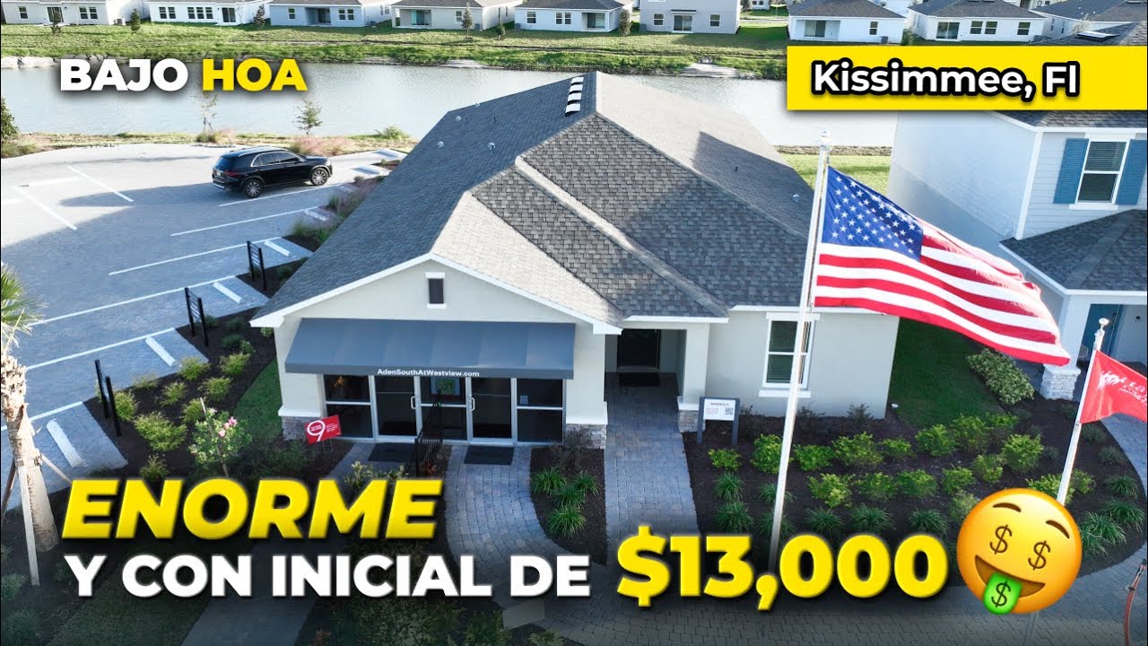 Casa BARATA y PRECIOSA con 3 baños completos en Kissimmee, Florida 🤩 + $15k de INCENTIVOS | Bajo HOA