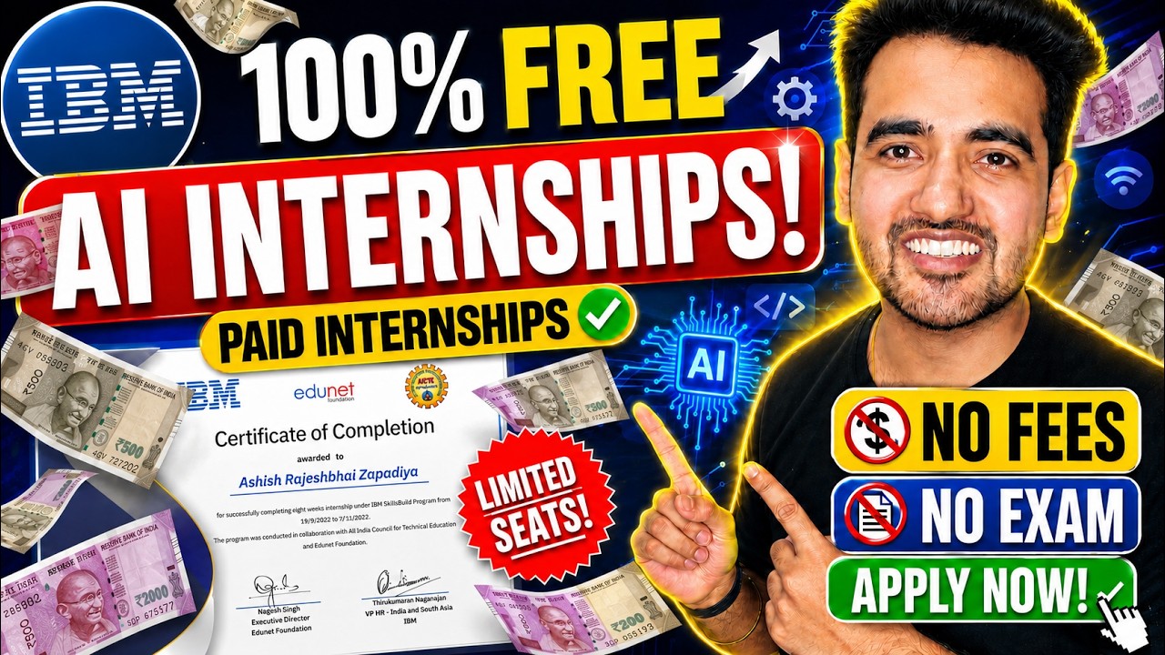 IBM Remote AI Internships 2026 | Paid Internships | Certificate & Stipend | Work From Home Intern...