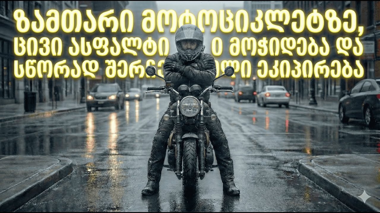 0 მოჭიდება! | როგორ გადავრჩეთ ზამთარში მოტოციკლეტზე?