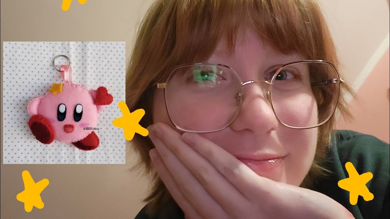 Try making a felt kirby keychain with me!!!