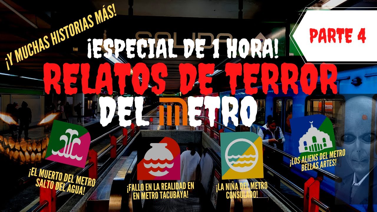 1 HORA DE HISTORIAS DE TERROR DEL METRO DE LA CDMX (VOL. 4)