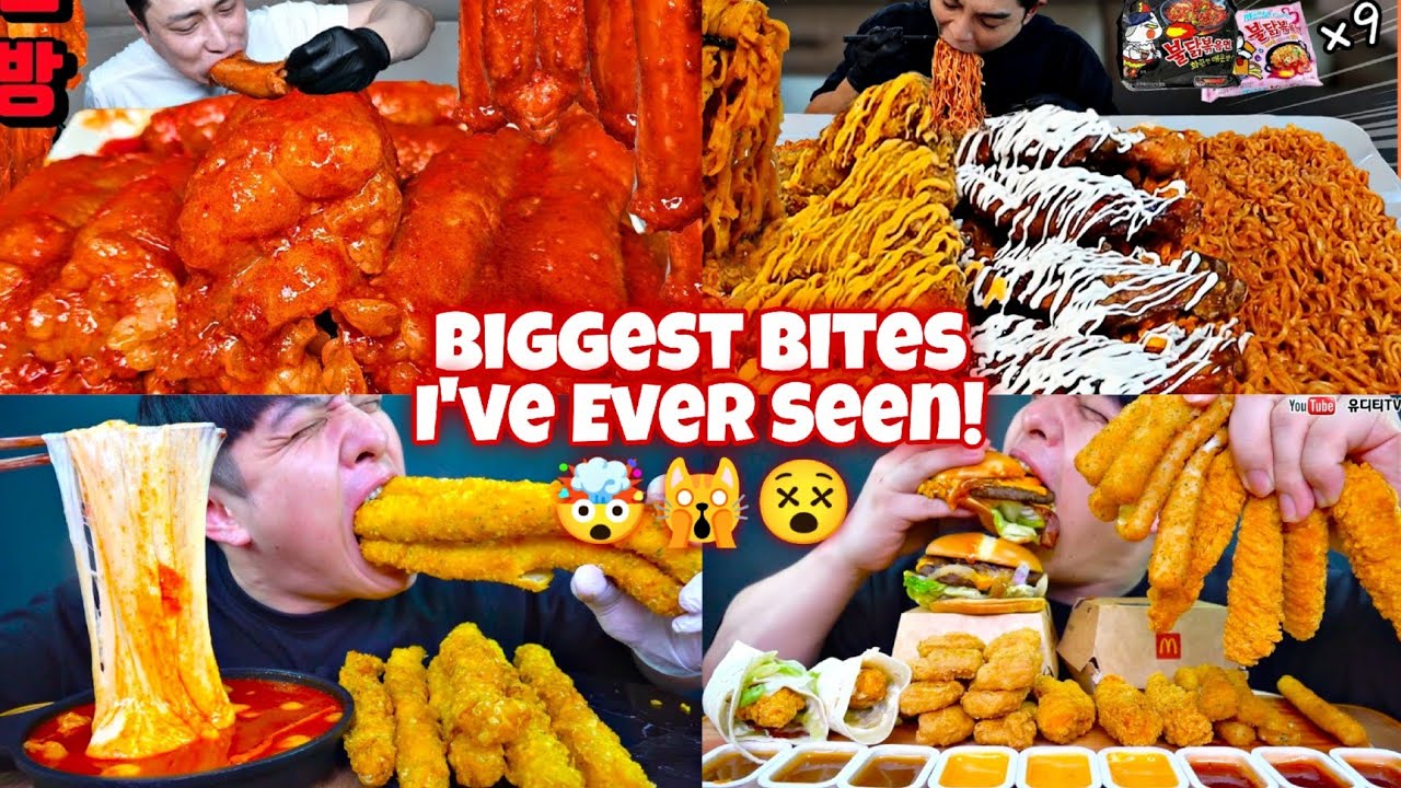 HUNGRY MUKBANGERS EXTREME BIG BITES😱😵&zwj;💫🫨