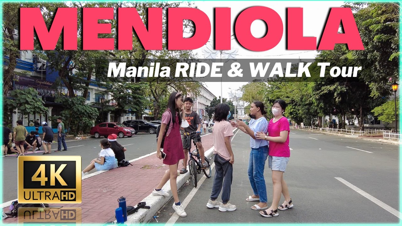 BIKING and WALKING TOUR at MENDIOLA University Belt, Manila - Real Life Philippines 4K 🇵🇭