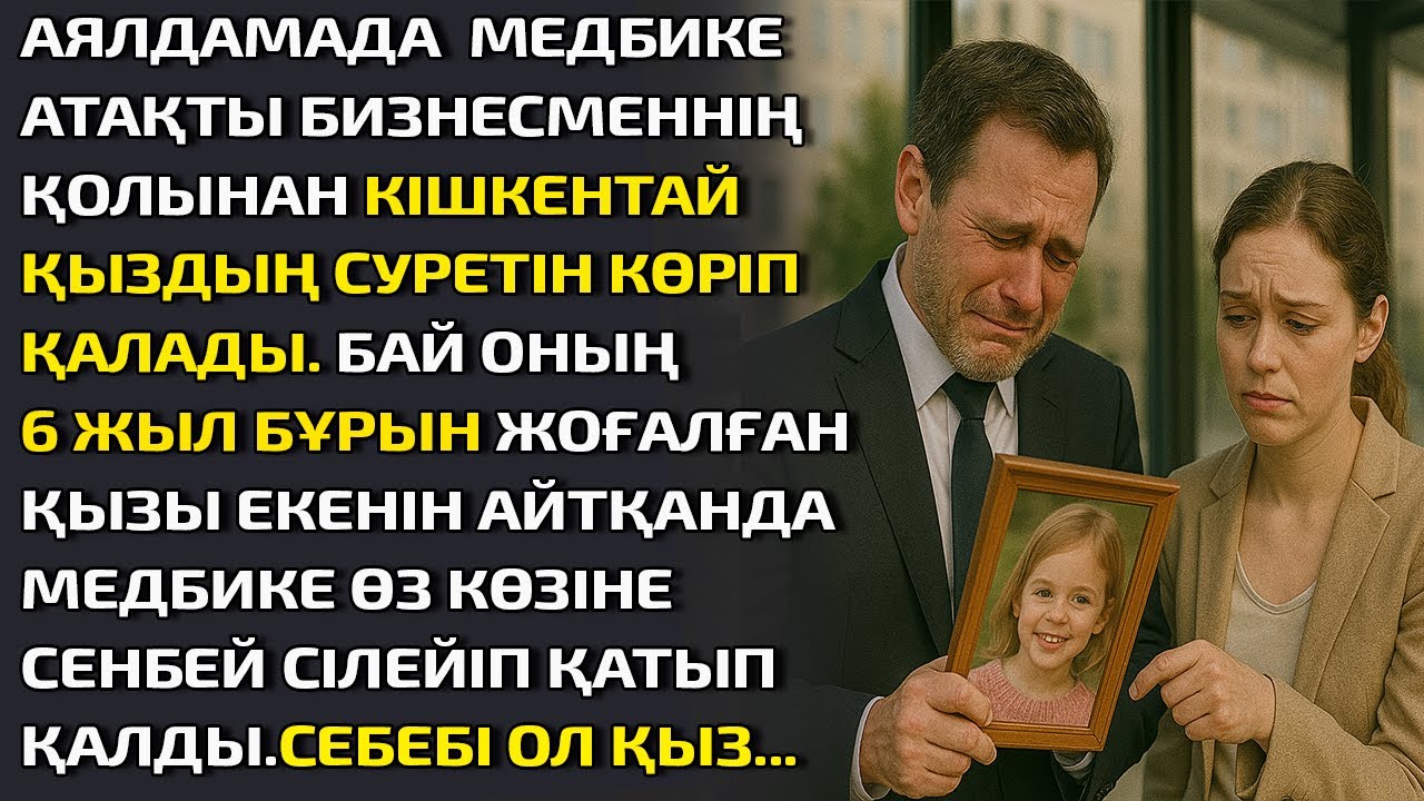 АЯЛДАМАДА ТҰРҒАН МЕДБИКЕ АТАҚТЫ БИЗНЕСМЕННІҢ ҚОЛЫНАН КІШКЕНТАЙ ҚЫЗ БАЛАНЫҢ СУРЕТІН КӨРІП ҚАЛАДЫ.