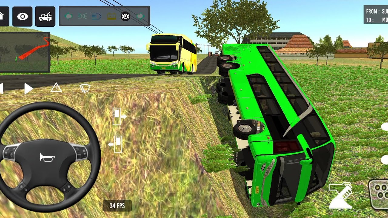 Euro Bus Driving Game PublicTransportation 2024 Indonesia BusSimulator Android Gameplay #86