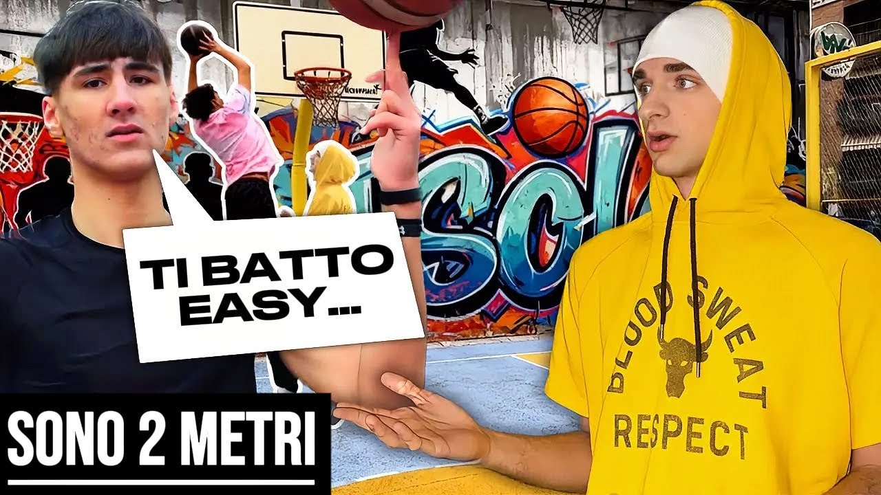 🏀TikToker PENSA di BATTERMI FACILE 1v1… SFIDA tra 2 METRI!! 