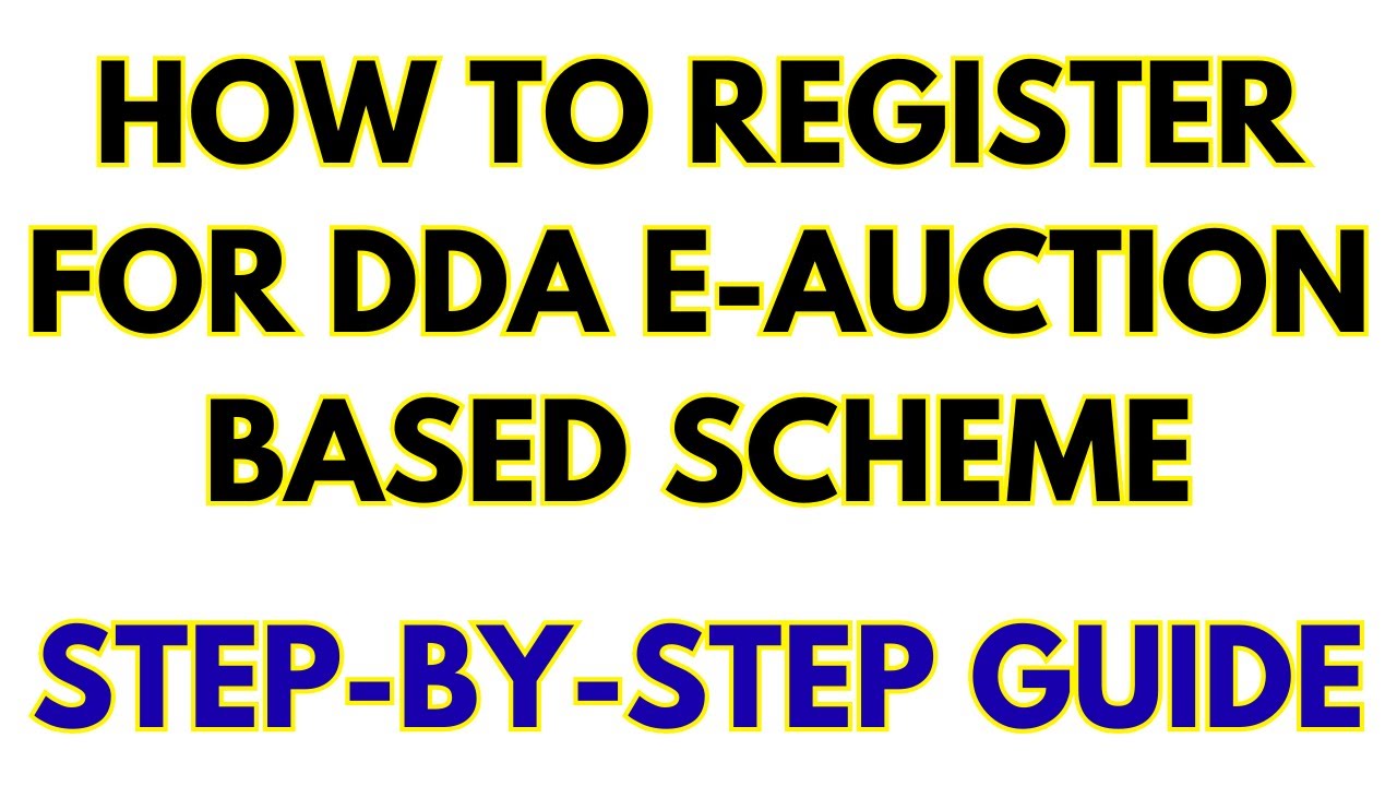How to Register for DDA Premium Housing Flats Scheme | DDA e-Auction Registration Process 2026
