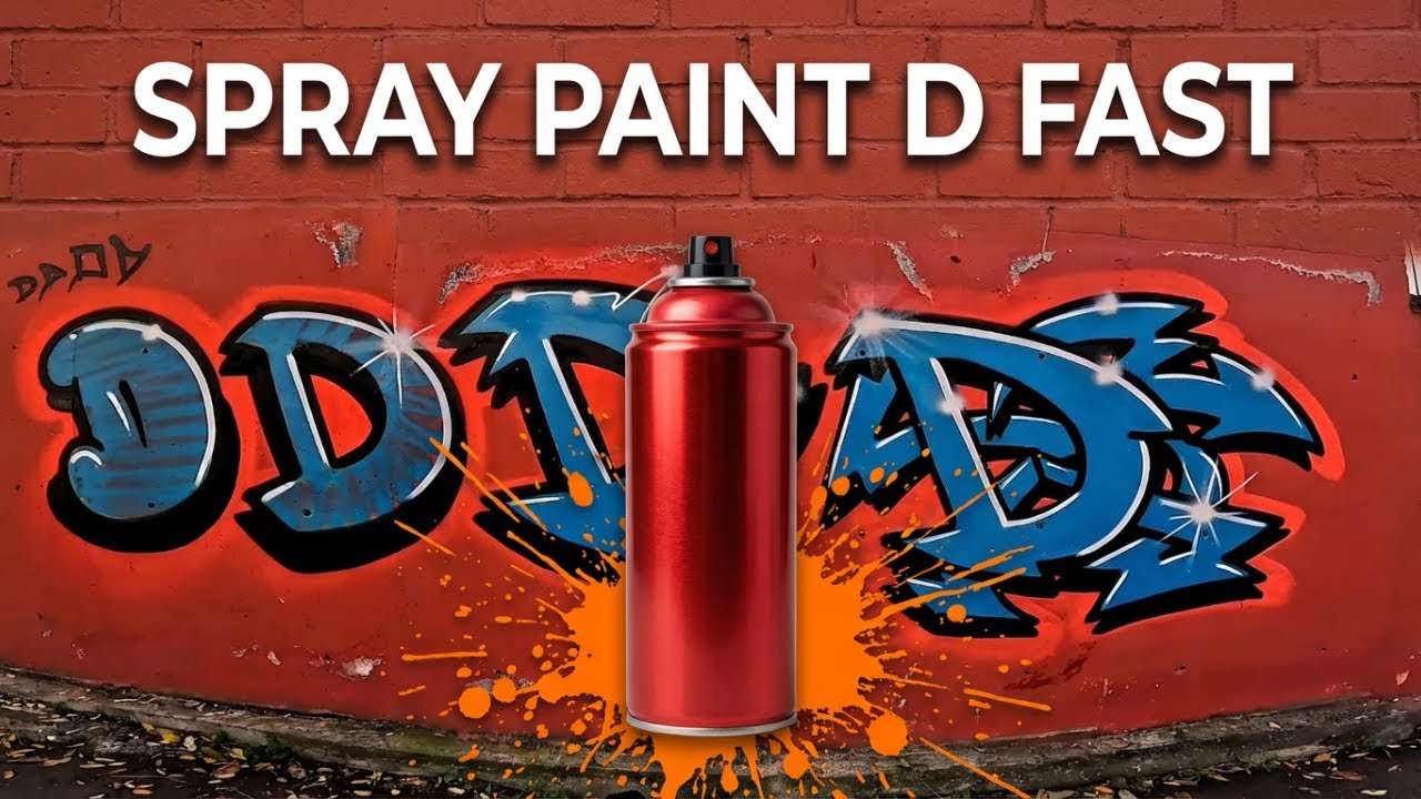 Perfect Letter D Graffiti | Clean Outline & Smooth Fill