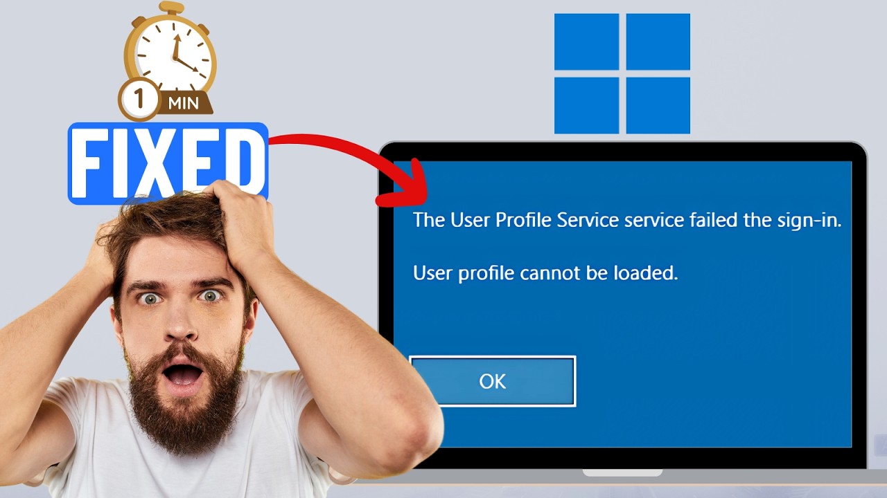 Fix User Profile Service Failed the Sign in Error on Windows 11 or 10
