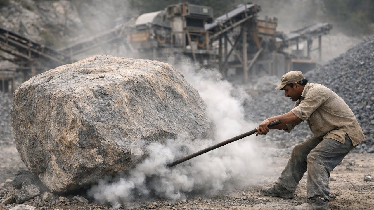 Big Rock Jaw Crusher Machine in Action | Amazing Stone Quarry Crushing