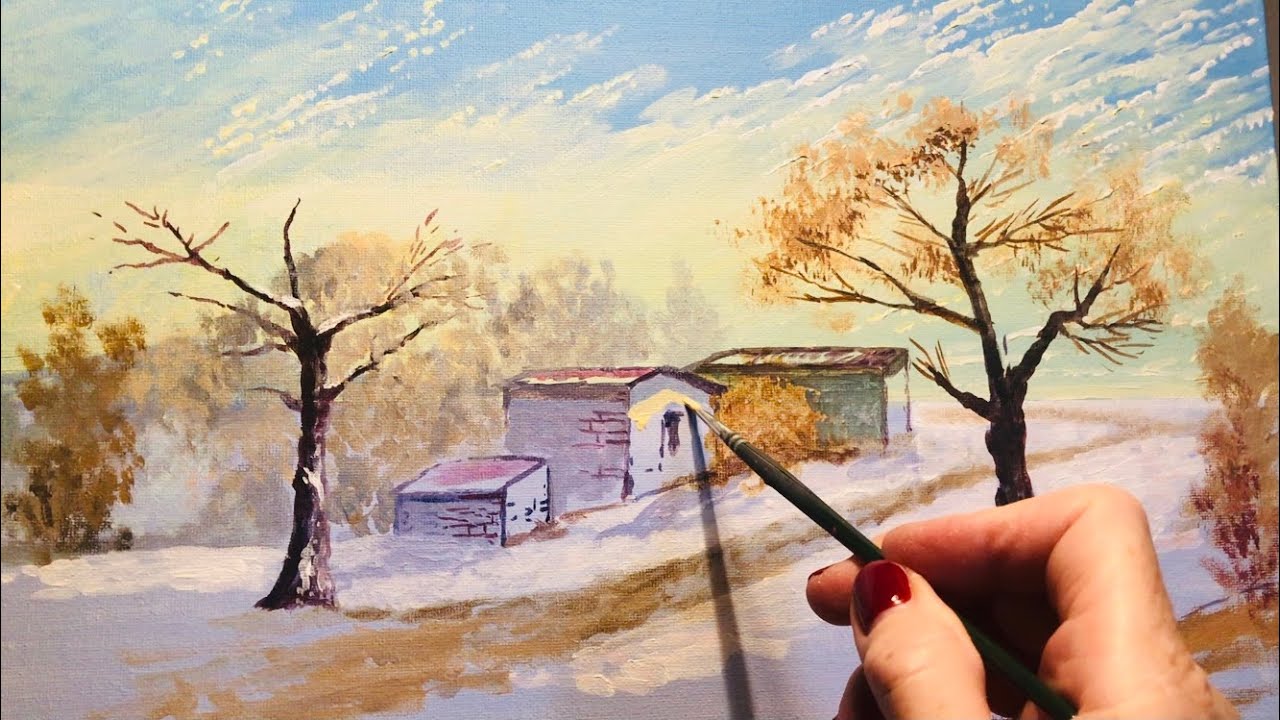 Come Dipingere un Paesaggio Invernale | Tutorial | Parte 1