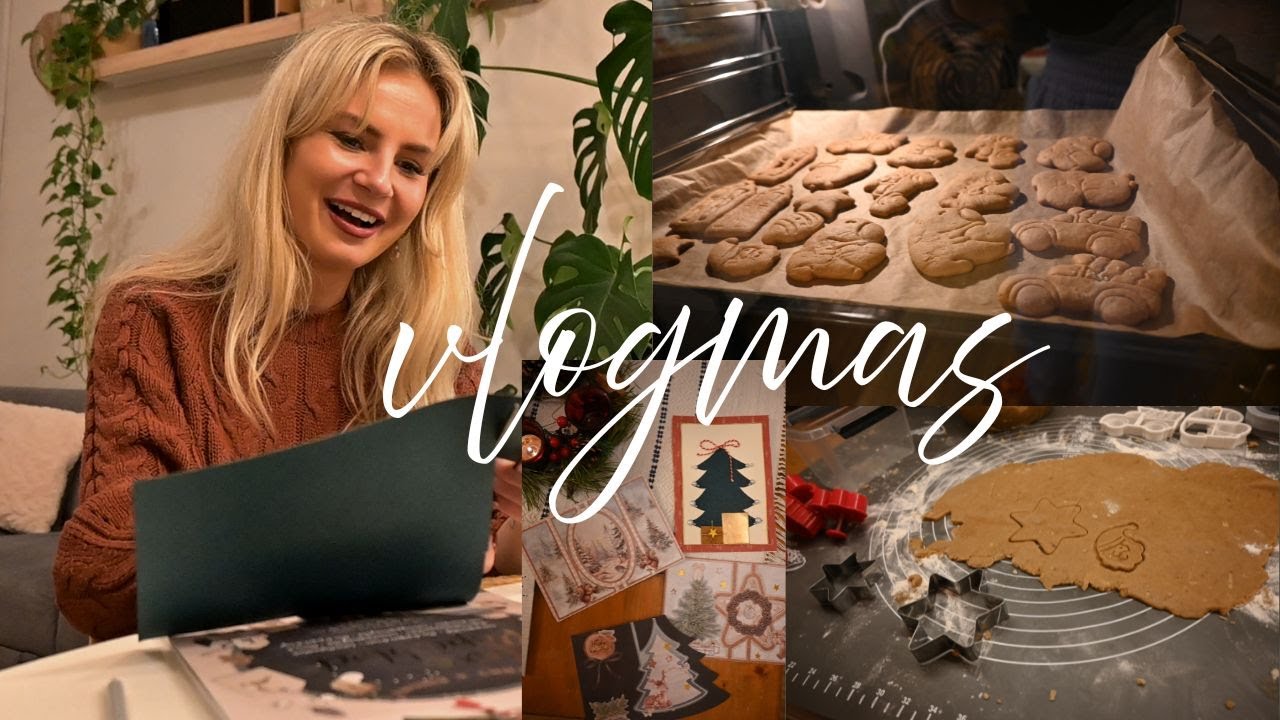 ostatni, tygodniowy vlogmas: pieczenie pierniczków & świąteczne kartki diy & wspólne gotowanie