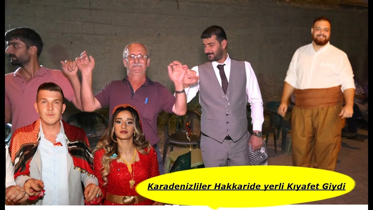 Karadenizliler Hakkari de Kürt Yöresel Kıyafetlerle Halay Çekti - Kurdish Wedding -Hakkari Düğünleri