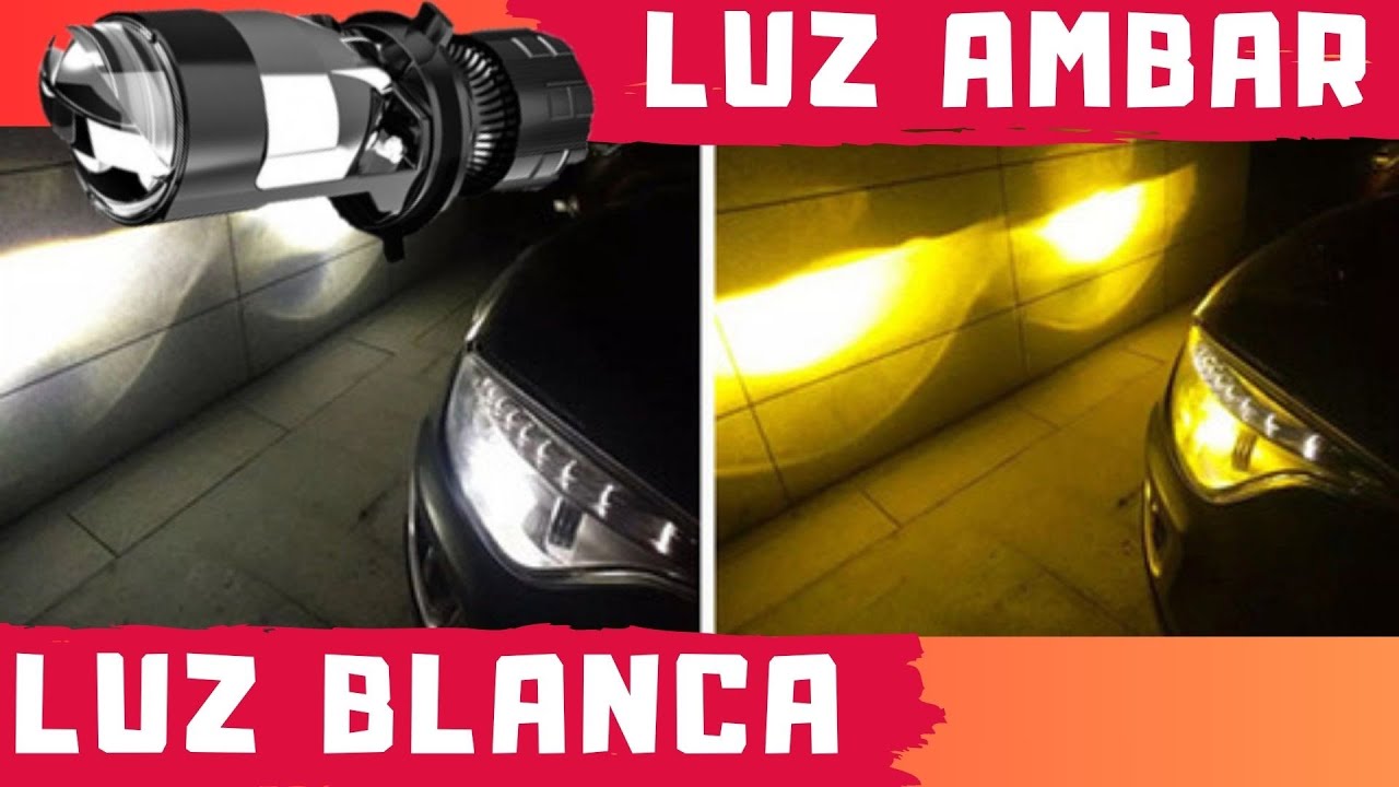 LUZ AMBAR Y BLANCA, MINI LUPA LED H4 BICOLOR TSURU TURBO BY JOSAFAT PEDROZA