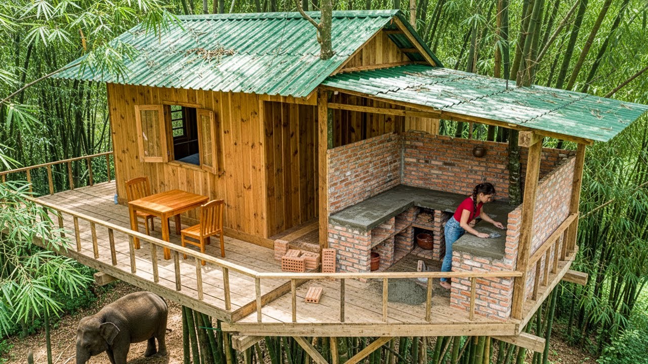 No One Believed a Young Girl Could Build a Brick Kitchen for Her Dream House in 129 Days