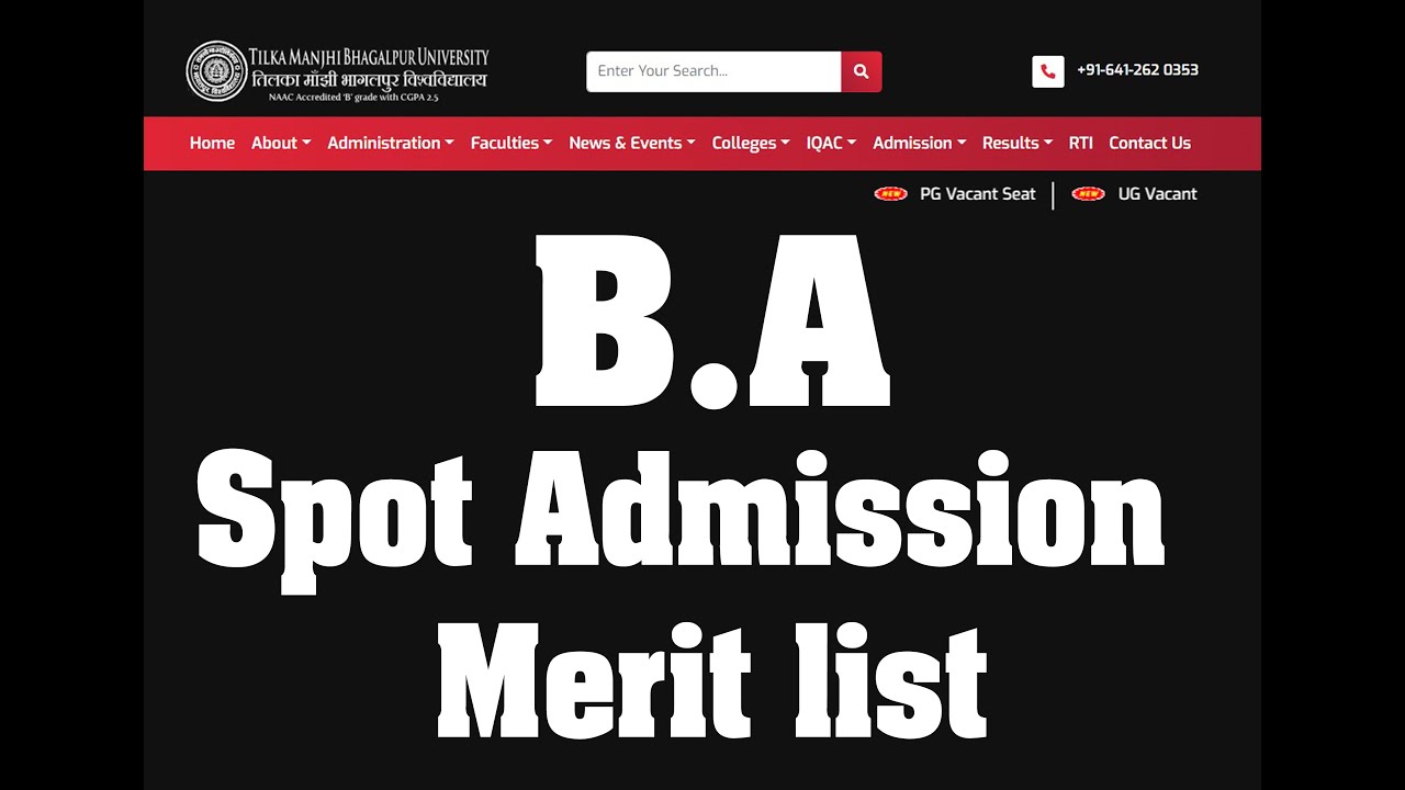TMBU Spot Admission 2022