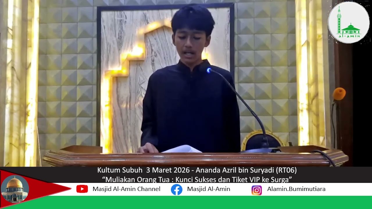 Kultum Subuh ananda Azril bin Suryadi (RT 06)