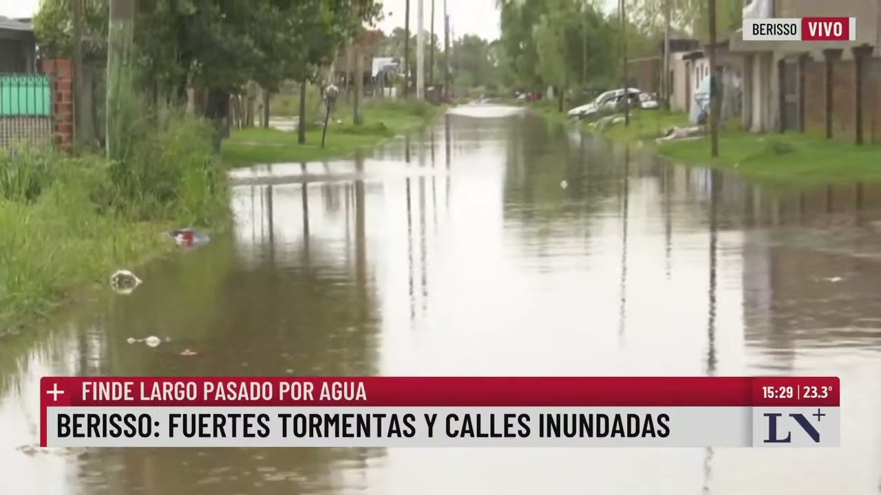 Feroz temporal en Berisso: tormentas, inundaciones y cortes de luz