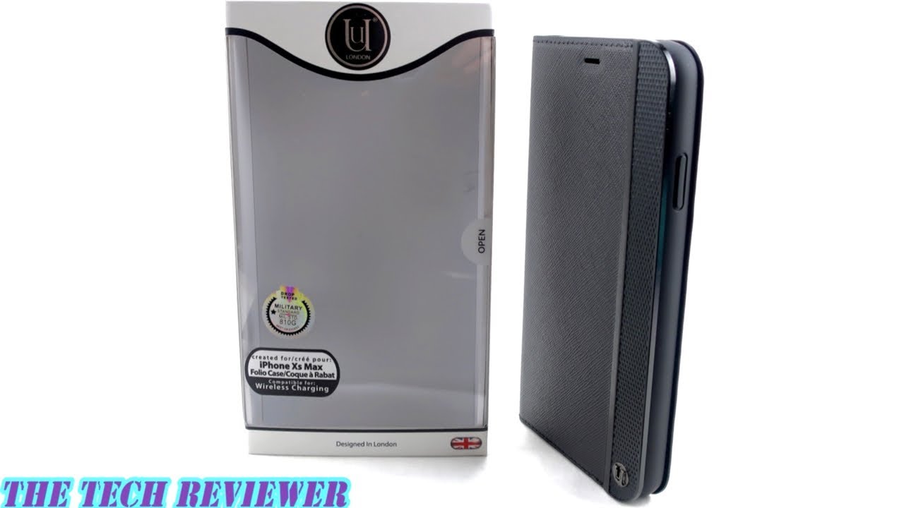 Uunique Diamond Cut Folio Hardshell for iPhone Xs Max: 6 Ft Drop Protection * Strong Magnetic Latch!