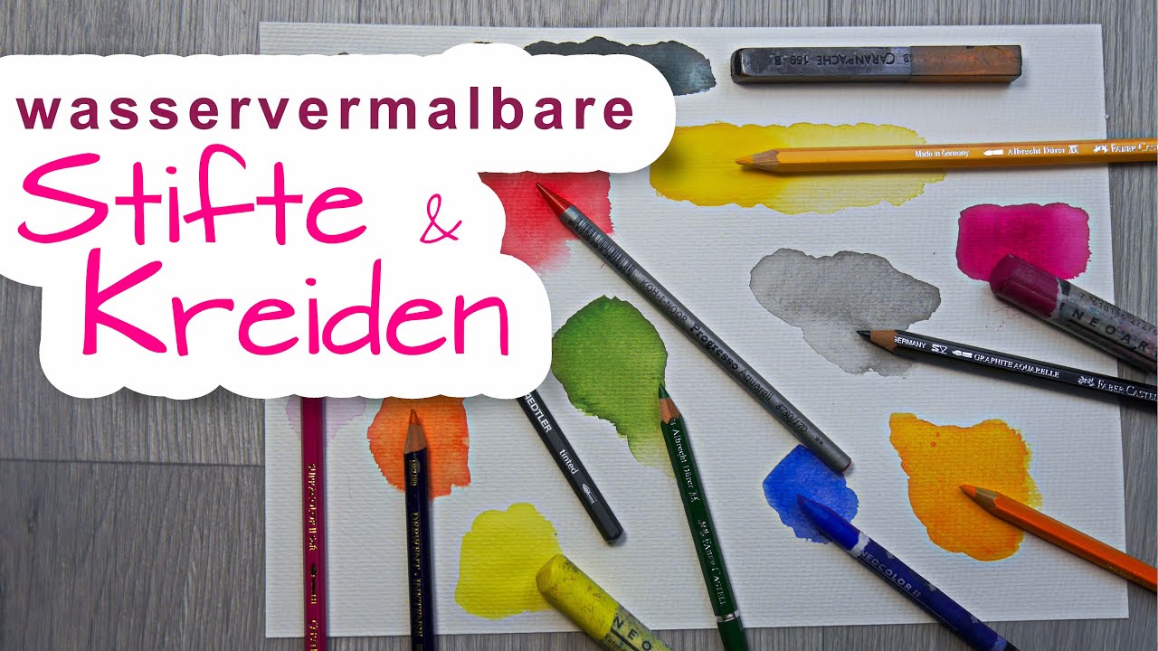 Aquarellstifte & Co. 🩷 wasservermalbare Stifte! -welche es gibt & was sie können 🩷 Eine Übersicht