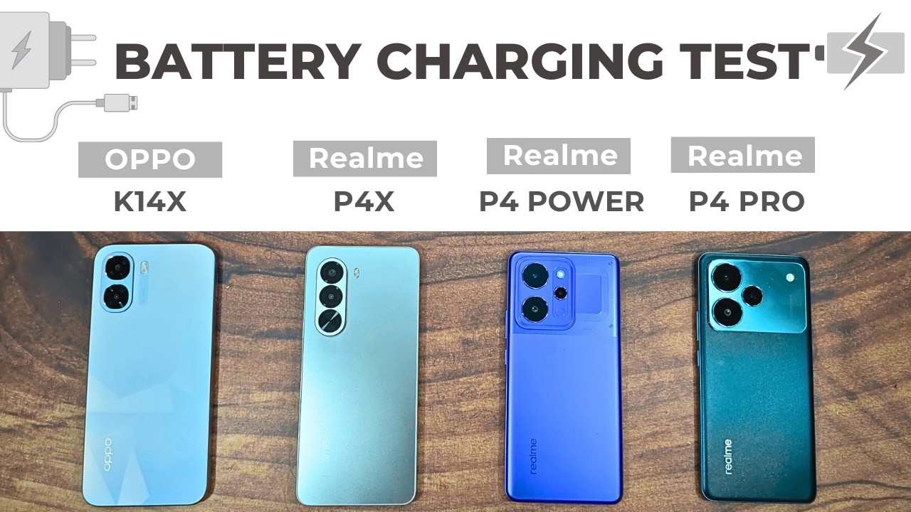 Charging Test | Realme P4 Power vs Realme P4 Pro vs Realme P4x vs OPPO K14x