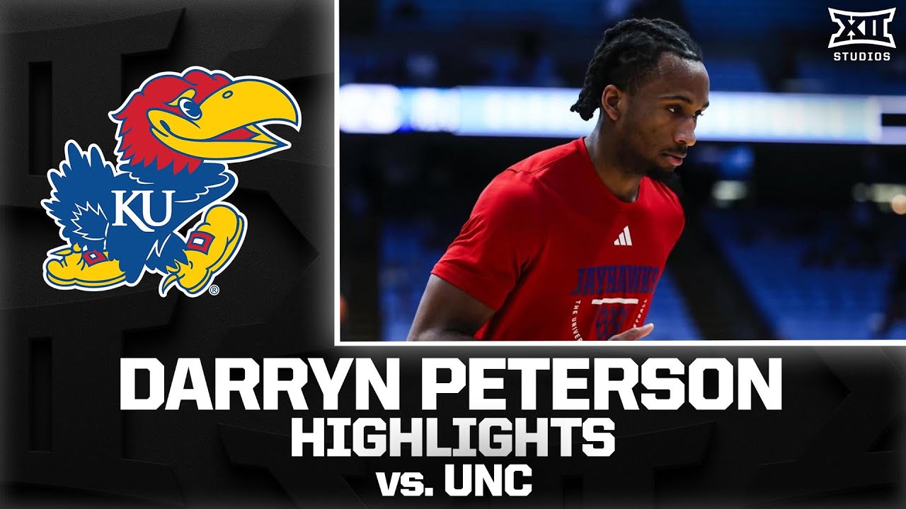 Darryn Peterson Highlights vs. #25 UNC | 2025-26 Big 12 Men&rsquo;s Basketball