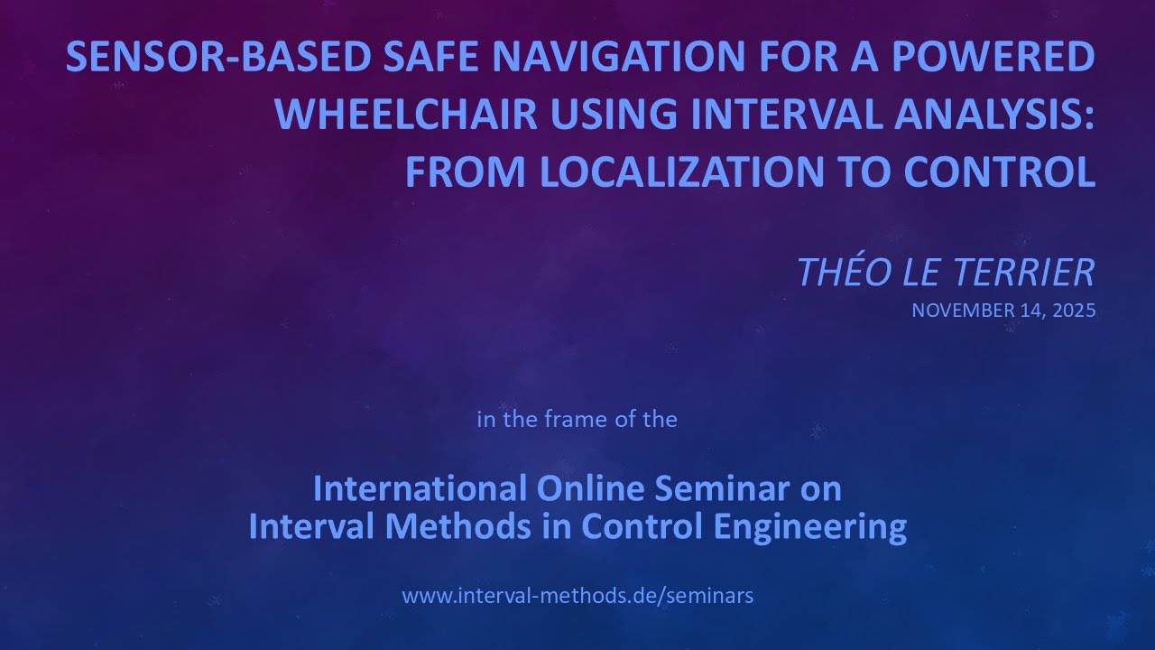 Sensor-Based Safe Navigation for a Powered Wheelchair using Interval Analysis