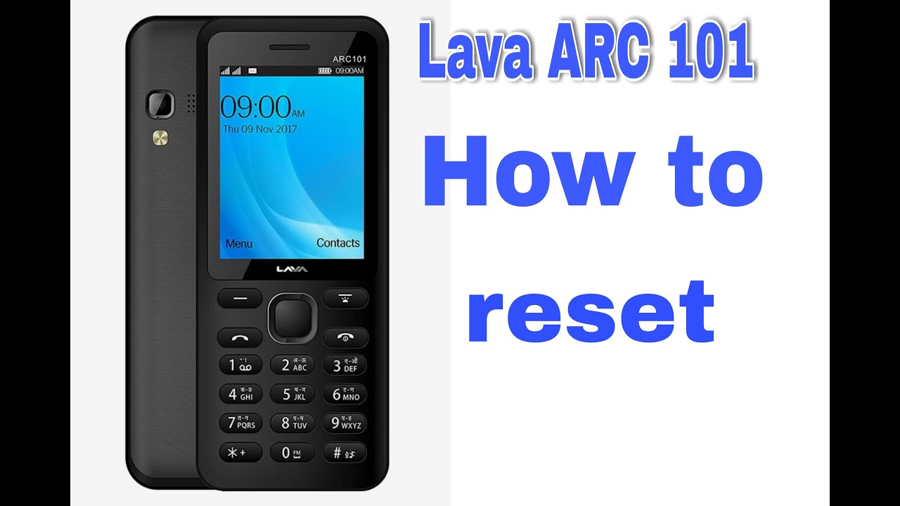 Lava ARC 101 restore settings