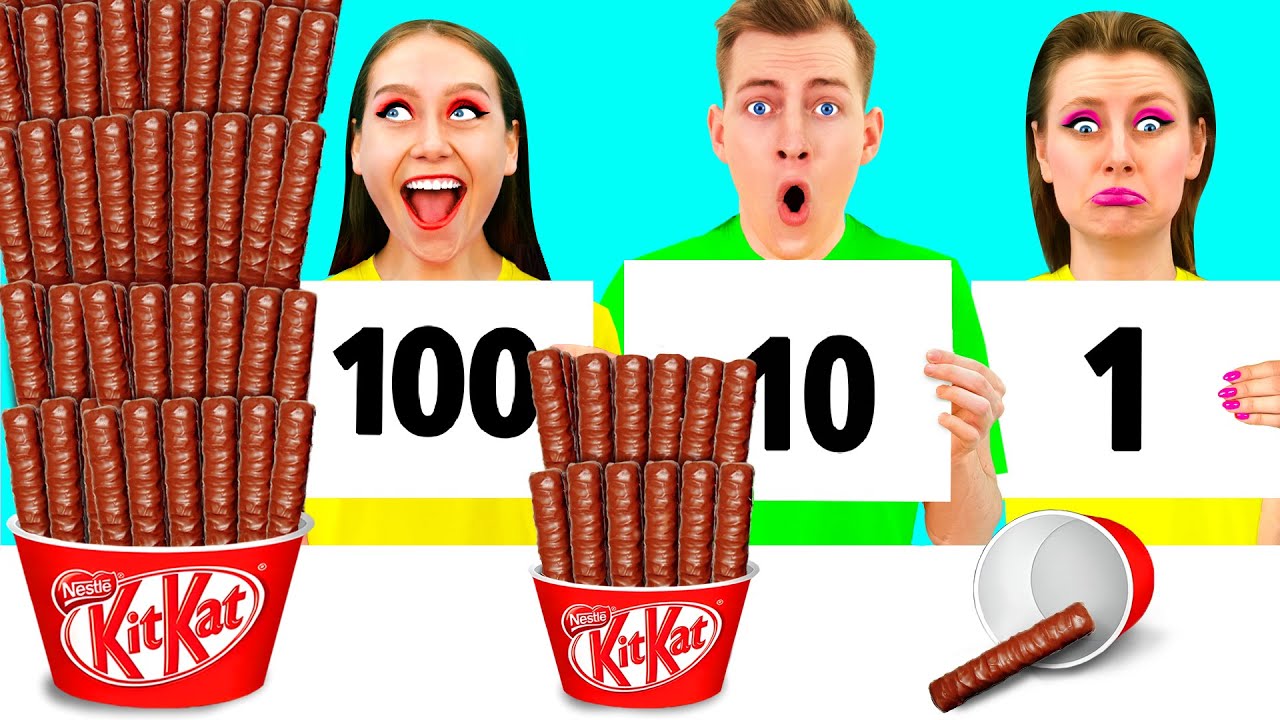 100 Слоев Еды Челлендж | Смешные Рецепты с Едой от PaRaRa Challenge