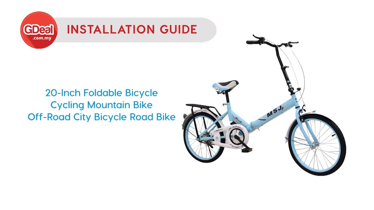 [ Installation Guide ] 20-Inch Foldable Bicycle Cycling Mountain Bike Off-Road City Road Bike