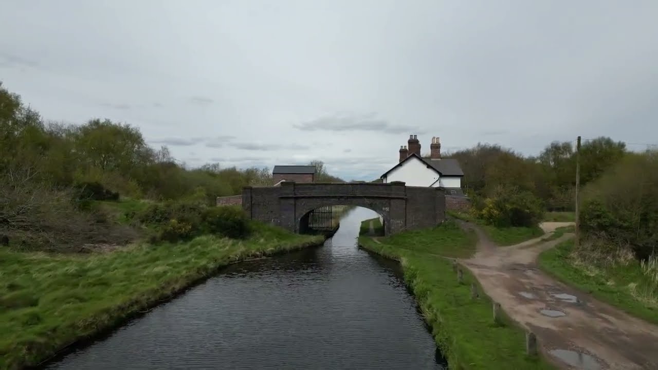 Drone Footage of Pelsall North Common Canals, Walsall, W.Mids - Apr 2024 - DJI Mini 3 Pro