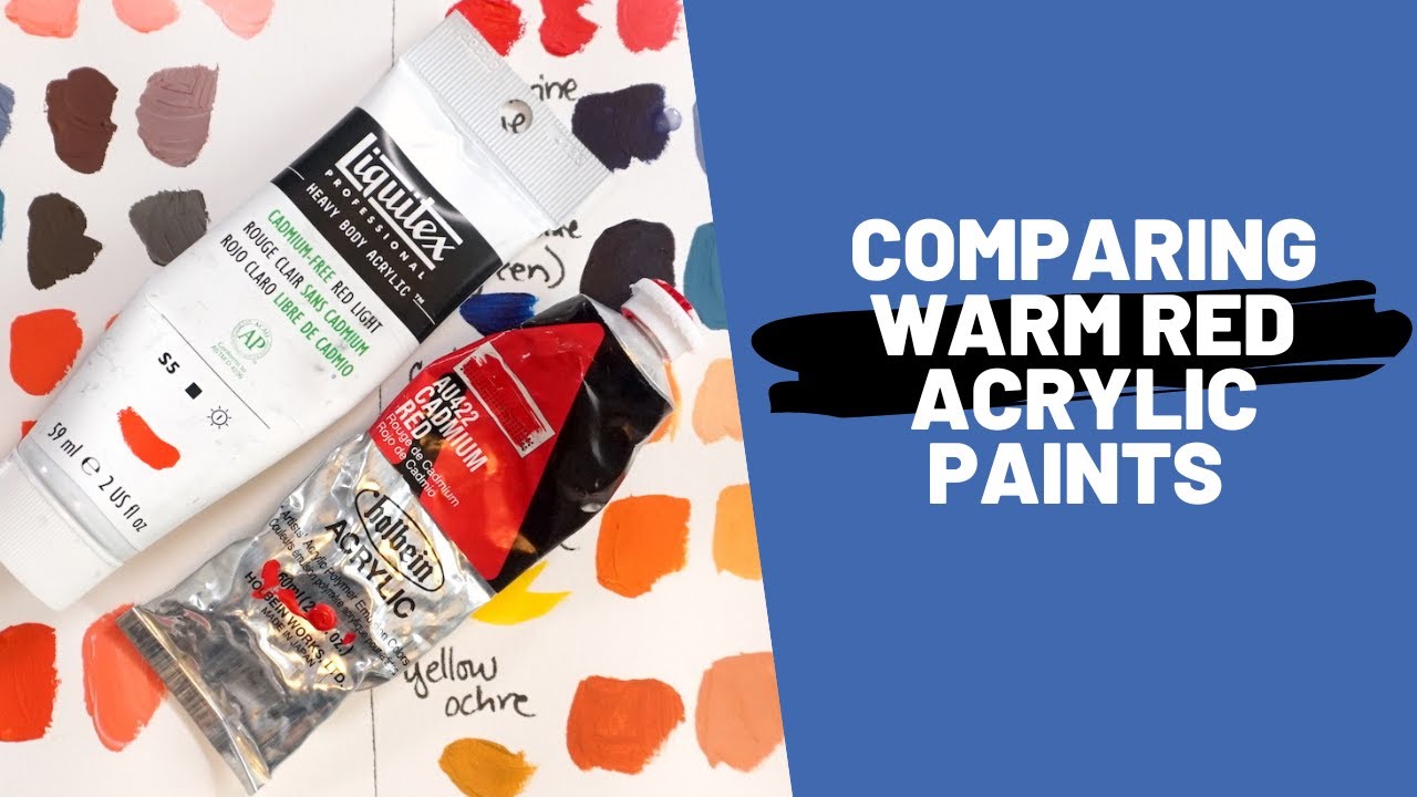 Cadmium red and cadmium-free red light acrylic paints go head-to-head