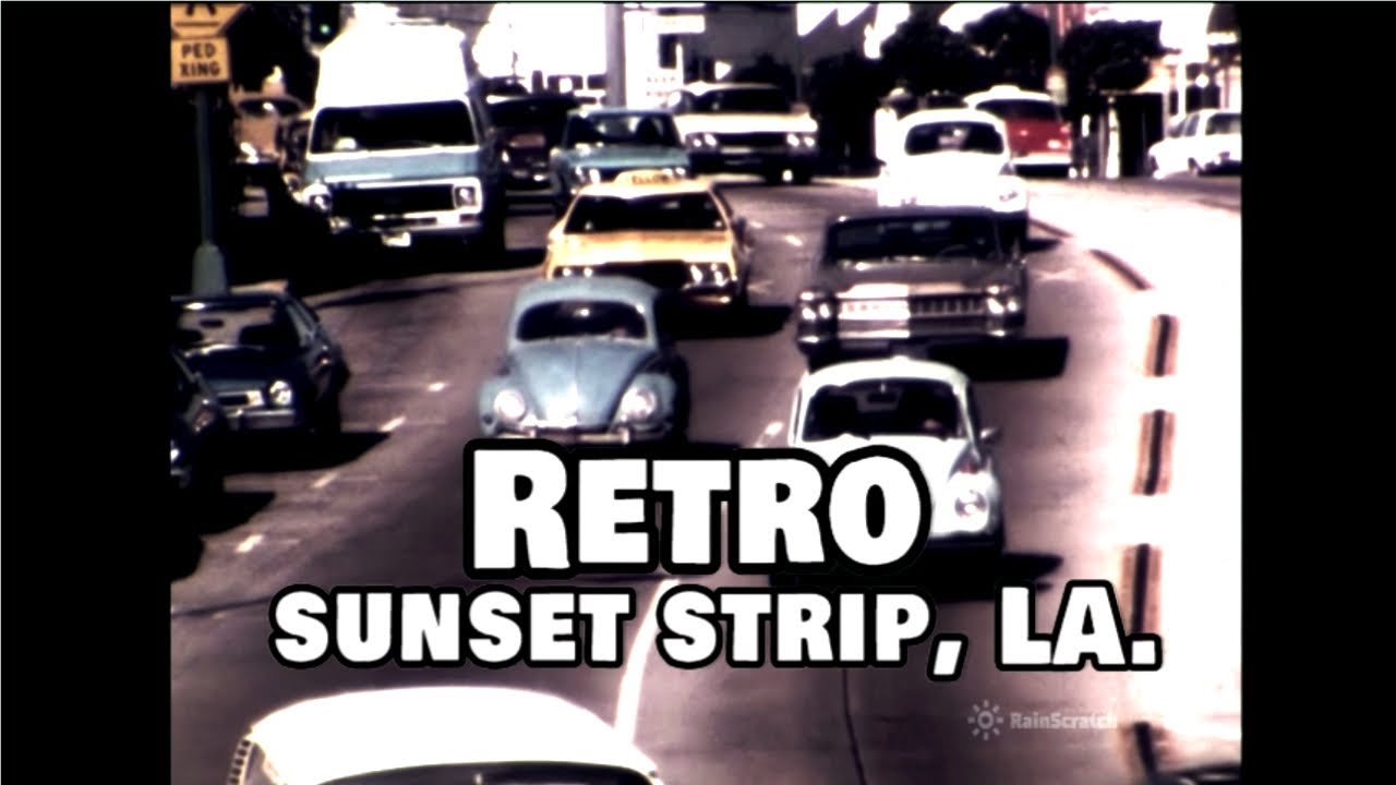 Retro Sunset Strip, LA. Super 8mm Film. New Music