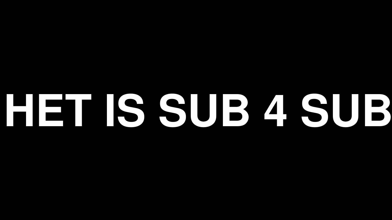 Stoppen en door op anderen kanalen! SUB 4 SUB!