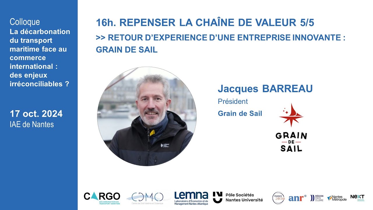 Retour d’expérience d’une entreprise innovante : Grain de Sail