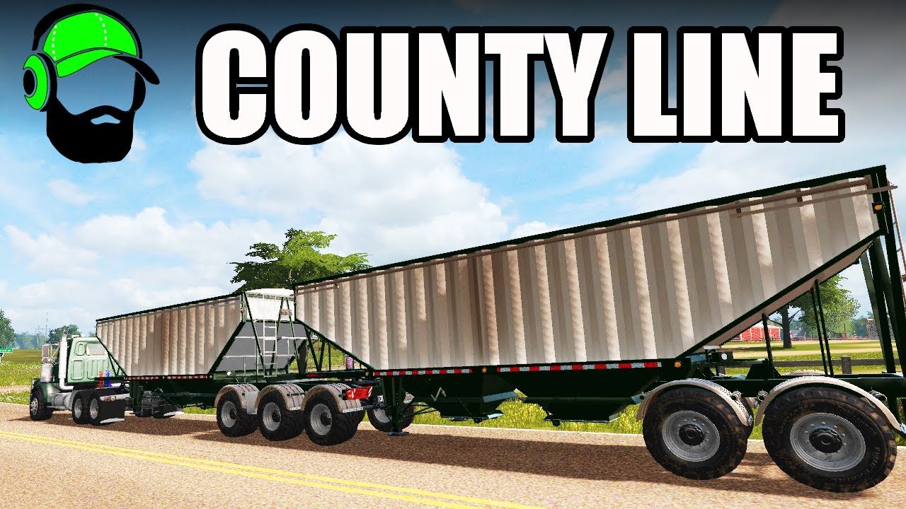 Farming Simulator 17 - County Line - Doubles hauling barley #FS17