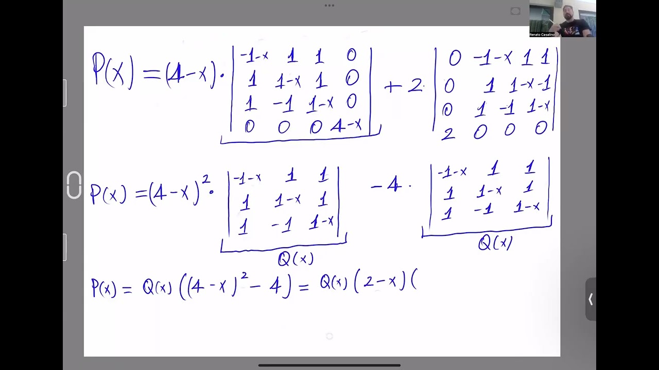 Valores y Vectores propios de una matriz 5x5. Parte 1/2