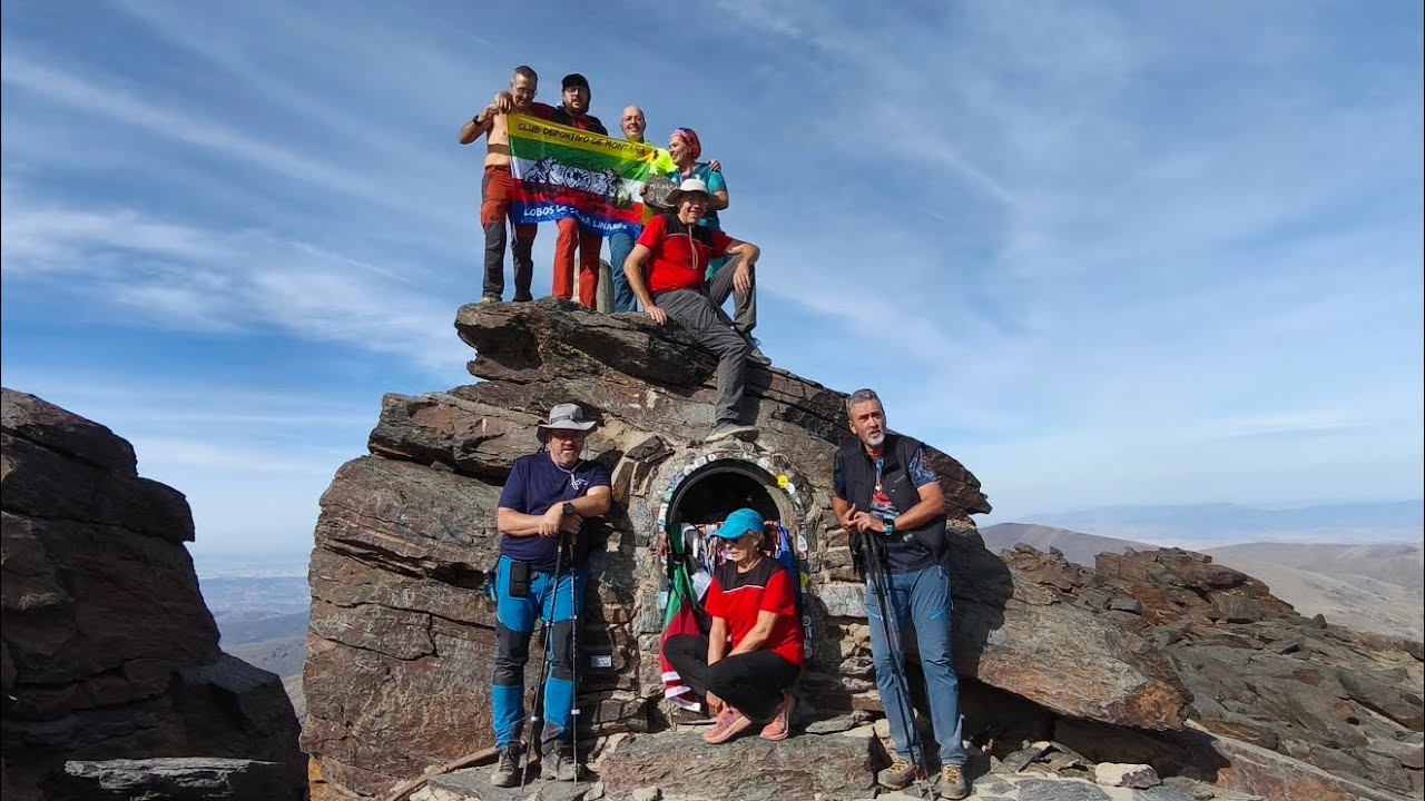 Zacatin,cerro de los machos,cerro boto,puntal de la caldera,mulhacen,refugio pillavientos y veleta.
