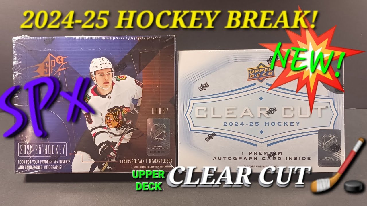 REVERSE KARMA HIT? 🆕️ 2024-25 UPPER DECK CLEAR CUT HOCKEY BOX BREAK AUTOGRAPH 👉 WITH A BOX OF SPX 👈