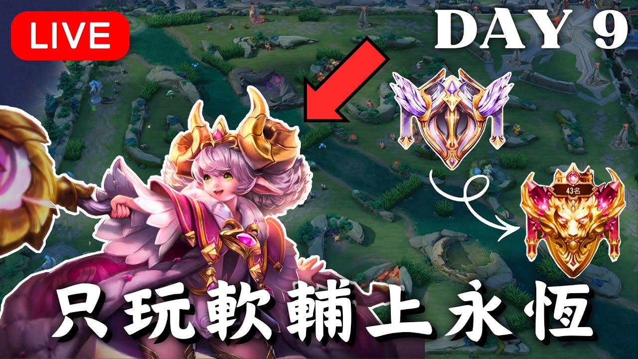 【傳說對決】只玩軟輔上永恆！DAY9