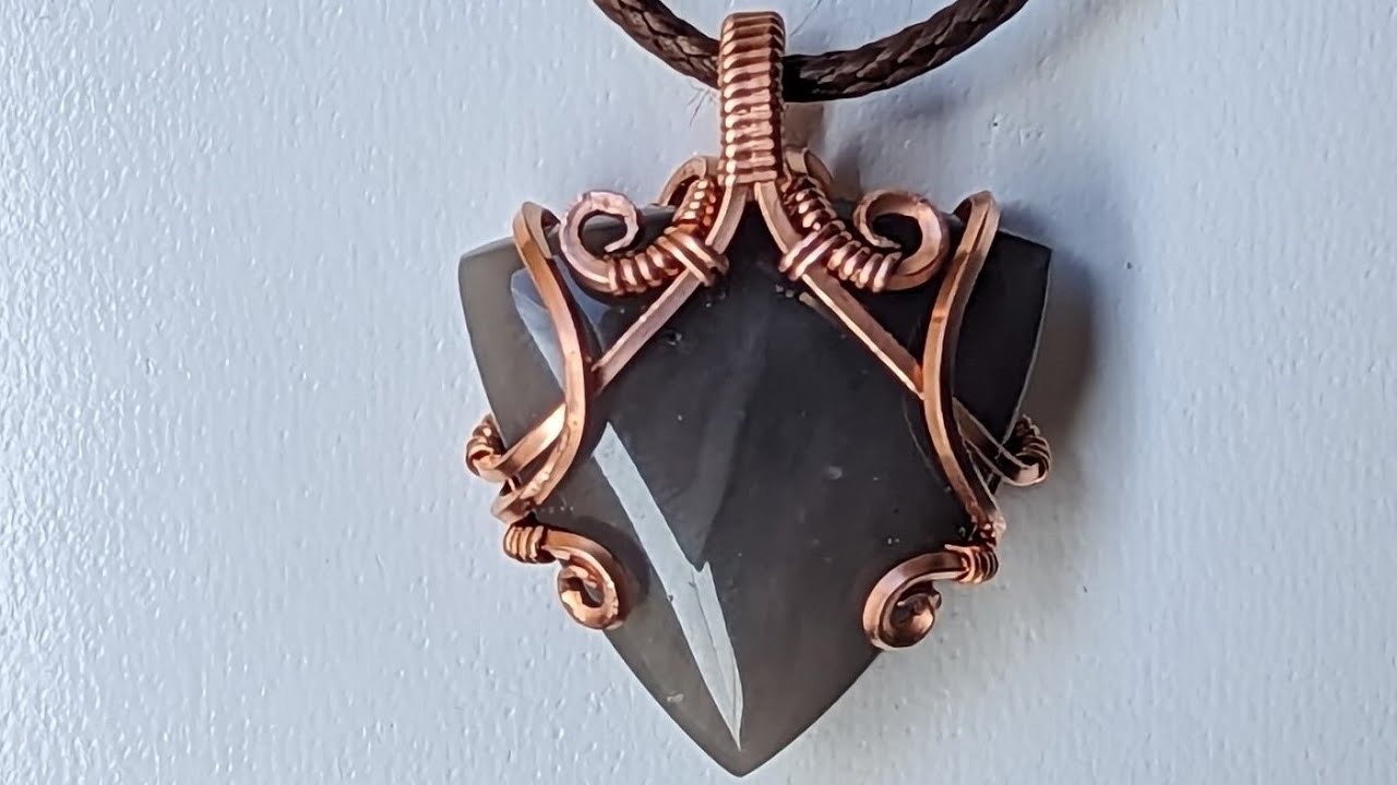 Triangular Cabochon Wire Wrapped Pendant Tutorial
