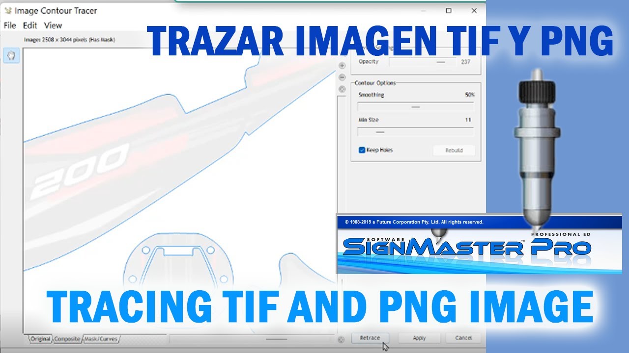 SignMaster - Trazando Imagen TIF y PNG / Tracing Image TIF and PNG