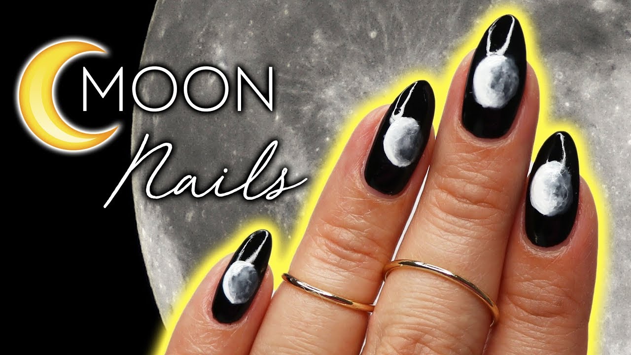 Easy Moon Nail Art 🌙