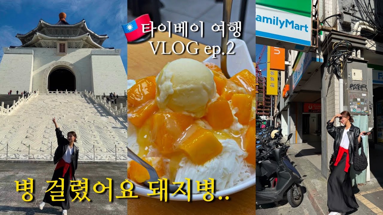 [VLOG]🇹🇼대만 타이베이 여행 ep.2 / 유산동우육면 / 중정기념당 /삼형제빙수 / 시먼딩 / 아종면선 / 행복당 / 발마사지 / 고속열차 / taiwan taipei