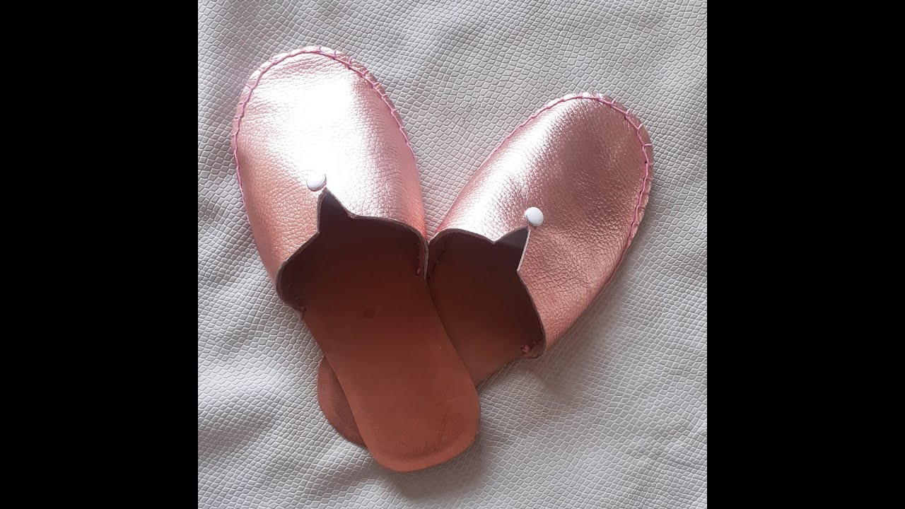 PANTUFLAS DE CUERO SUPER FACILES DE HACER!!