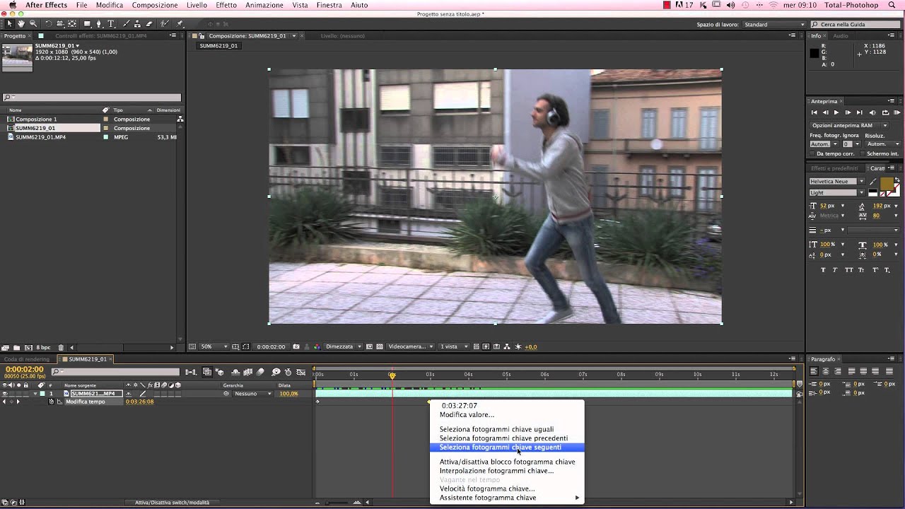 After Effects - Gestione del tempo in AE: Time Remapping