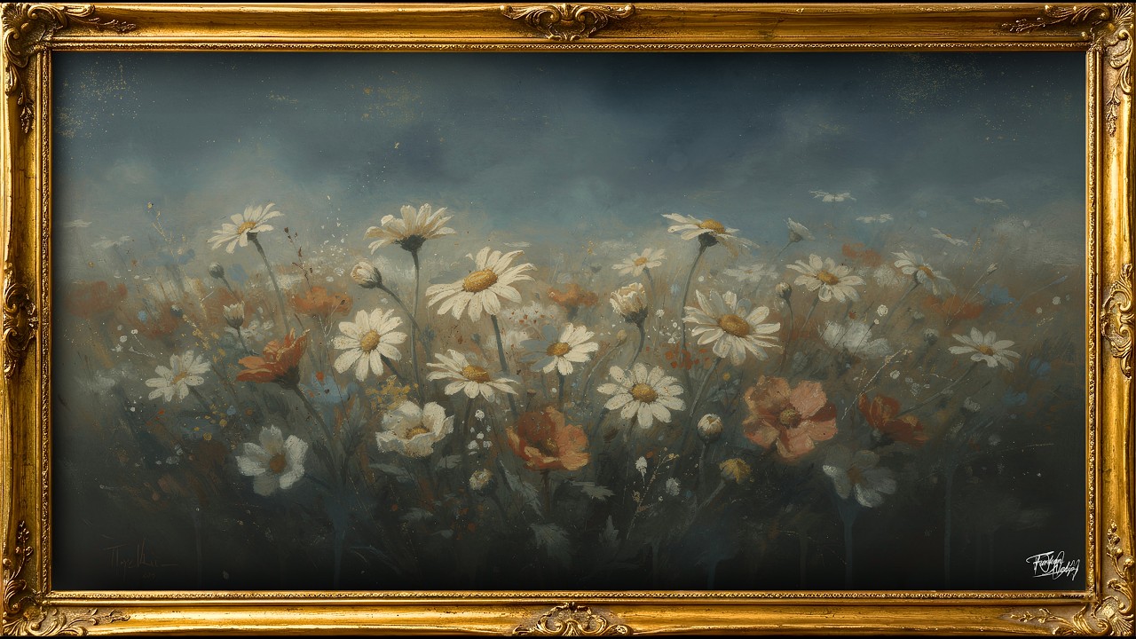 4K Vibrant Wildflower Meadow 🌸 Silent Frame TV Art | Vintage Oil Painting Ambient