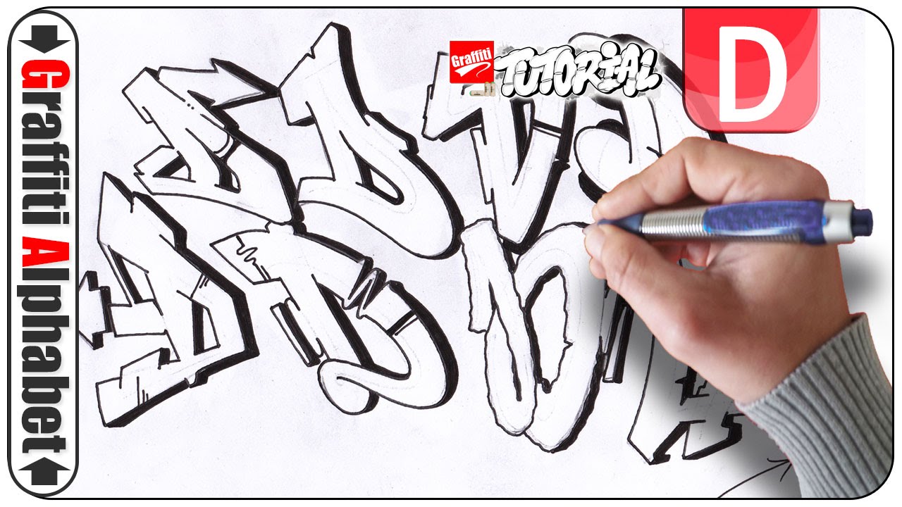 Graffiti Alphabet - Buchstabe D - Letra D - Letter D